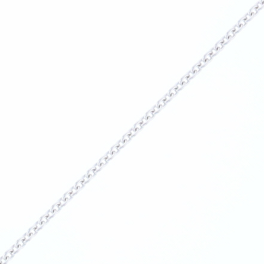 18" White Gold Round Cable Link Chain