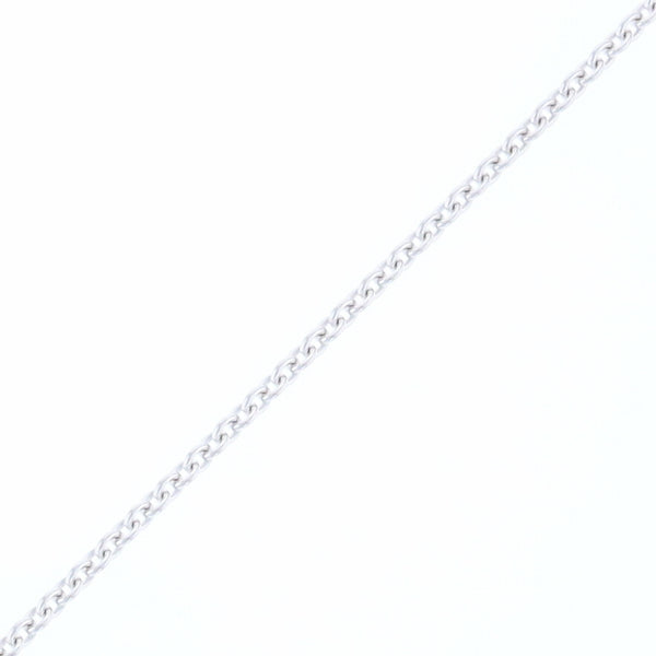 18" White Gold Round Cable Link Chain