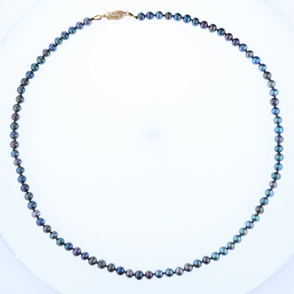 Cultured Tahitian Blue Pearl Strand Necklace