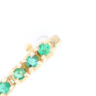 14Kt Yellow Gold Emeralds & Diamond Accent Tennis Bracelet