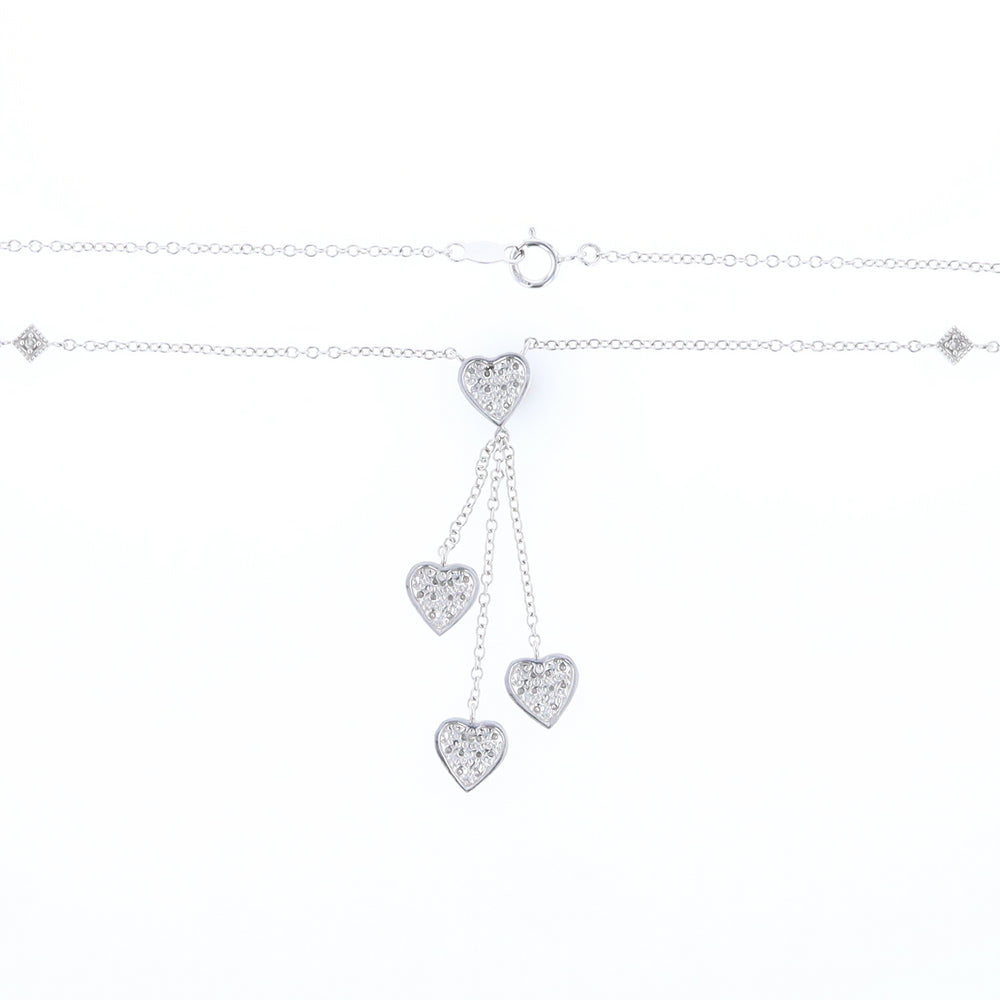 14K Triple Heart Necklace