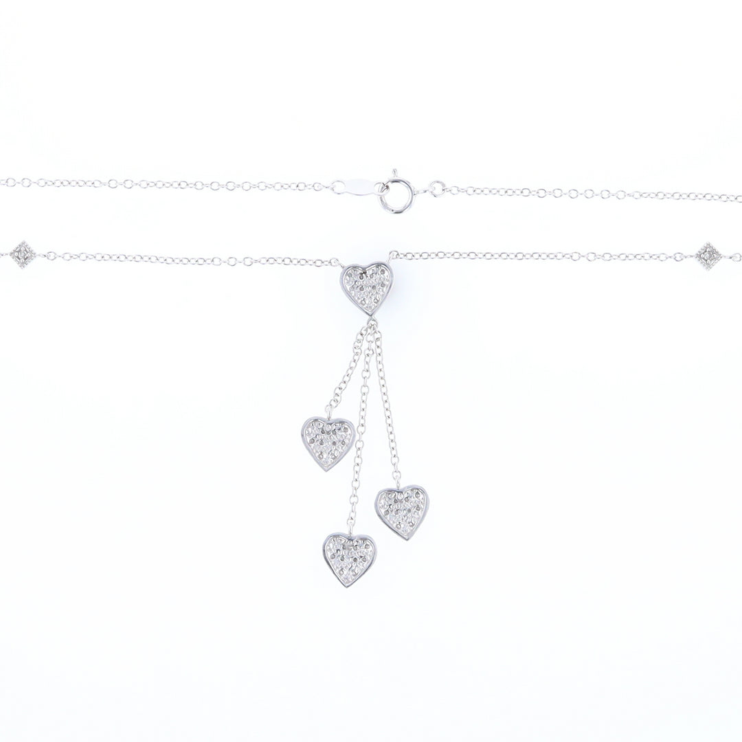 14K Triple Heart Necklace
