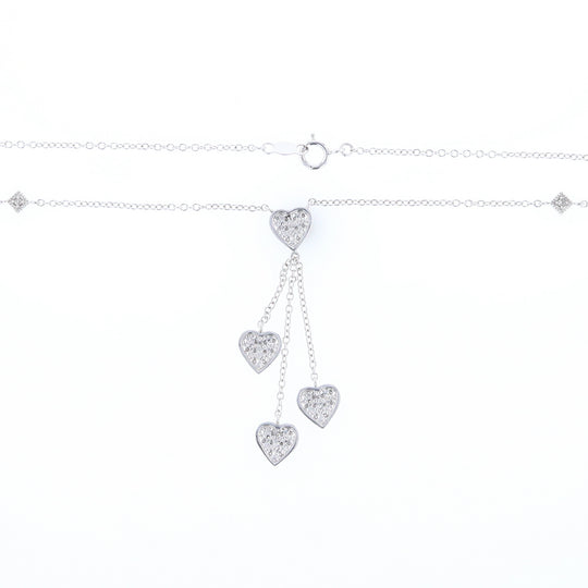 14K Triple Heart Necklace
