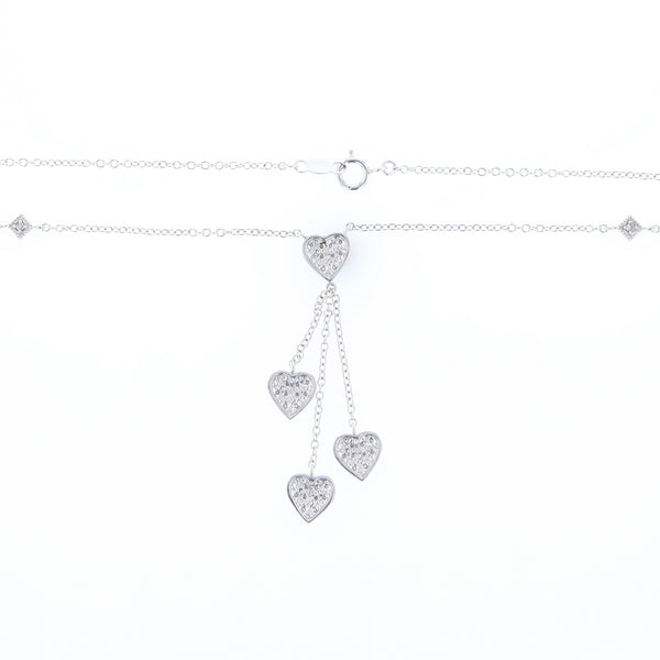 14K Triple Heart Necklace