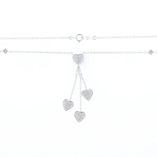 14K Triple Heart Necklace