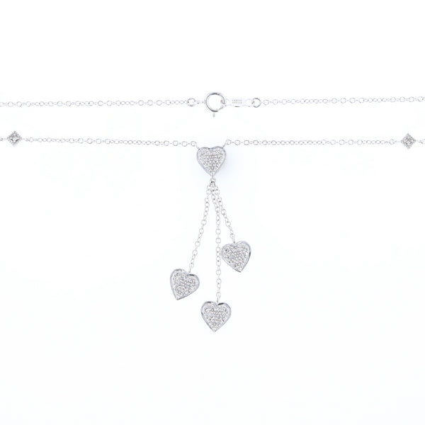 14K Triple Heart Necklace