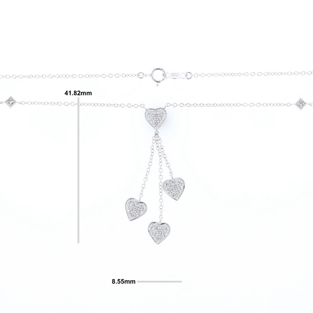 14K Triple Heart Necklace