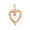 Ruby and Diamond Heart Shaped Pendant