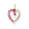 Ruby and Diamond Heart Shaped Pendant