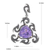 Black Diamond Tentacle and Trillion Mystic Topaz Pendant