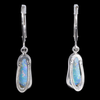 Opal Earrings Sandal Inlaid Design Lever Backs