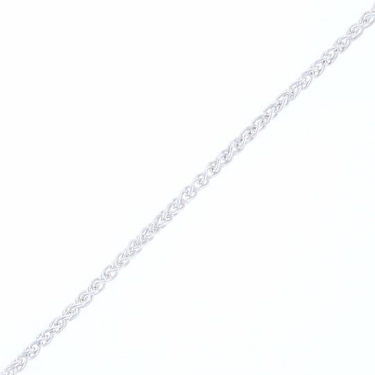 22" White Gold Adjustable Spiga Chain