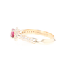 Peaked Halo Pink Tourmaline & Diamond Engagement Ring