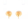 Gold Quartz Earrings 9mm Round Inlaid Studs - G2