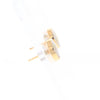 Gold Quartz Earrings 9mm Round Inlaid Studs - G2