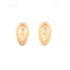 Oval Gold Quartz Inlaid Earrings - G2