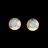 Opal Earrings Round Inlaid Design Studs