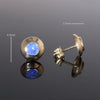 Opal Earrings Round Inlaid Design Studs