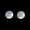 Opal Earrings Round Inlaid Design Studs