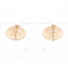 Superior Quality Gold Quartz Inlaid Circle Stud Earrings