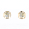 Superior Quality Gold Quartz Inlaid Circle Stud Earrings