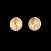 Opal Earrings Oval Inlaid Design Studs