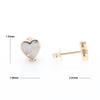 Gold Quartz Heart Stud Earrings - G2