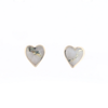 Gold Quartz Heart Stud Earrings - G2