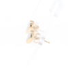 Gold Quartz Heart Stud Earrings - G2