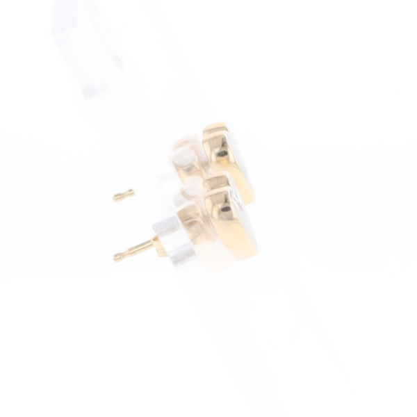 Gold Quartz Heart Stud Earrings - G2