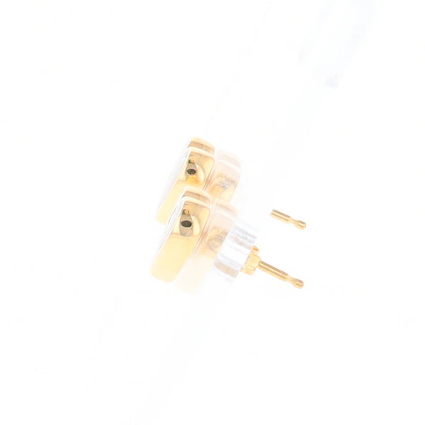 Gold Quartz Heart Stud Earrings - G2