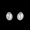 Opal Earrings Oval Inlaid with .25ctw Round Diamond Halo Studs
