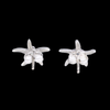 Opal Earrings Inlaid Realistic Star Fish Design