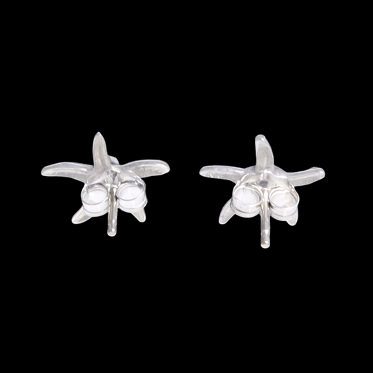 Opal Earrings Inlaid Realistic Star Fish Design