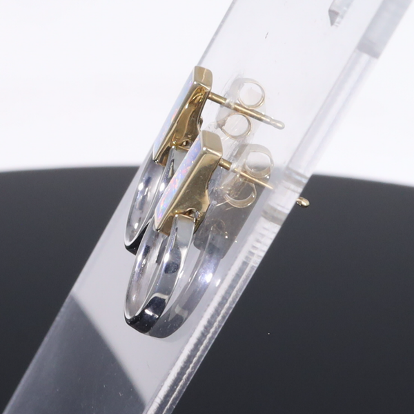 Opal Earrings Rectangle Inlaid Knocker Design Studs