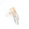 Gold Quartz Rectangle Inlaid Knocker Earrings - G2