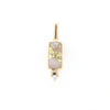 Gold Quartz Pendant with 0.04ctw Diamond Accent