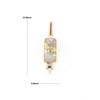 Gold Quartz Pendant with 0.04ctw Diamond Accent