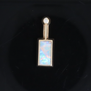 Opal Pendant Rectangle Inlaid Design with .04ctw Round Diamond