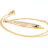 G1 Gold Quartz Long Oval Inlaid Pendant with .05ct Diamond