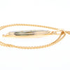 G1 Gold Quartz Long Oval Inlaid Pendant with .05ct Diamond