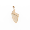 Gold Quartz Triangulare Inlaid Pendant with Diamond Accent