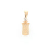 Gold Quartz Banner Shaped Pendant