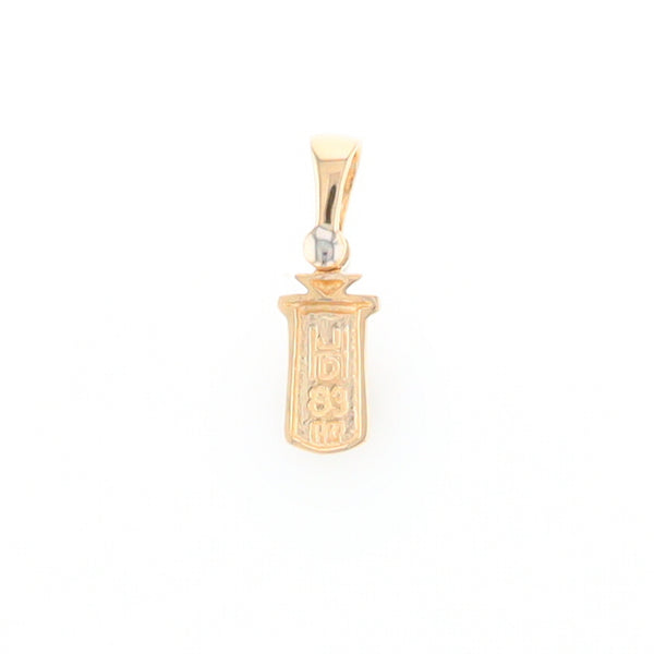 Gold Quartz Banner Shaped Pendant