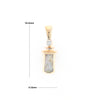 Gold Quartz Banner Shaped Pendant