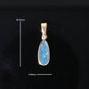 Opal Pendant Oval Inlaid Design with .02ct Round Diamond