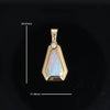 Opal Triangle Inlay with .02ctw Diamond Pendant