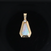 Opal Triangle Inlay with .02ctw Diamond Pendant