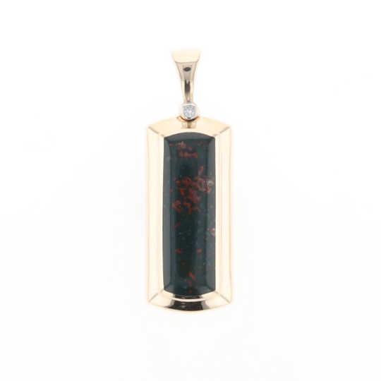 Rectangular Bloodstone Pendant