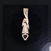 Opal Pendant Triangle Inlaid Design with Trillion Cut Tanzanite